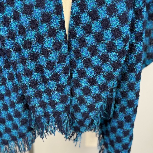 Boyne Valley Weavers Cape Poncho Blackwatch Houndstooth Tartan Ireland Made O/S - Picture 5 of 11